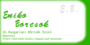 eniko borcsok business card